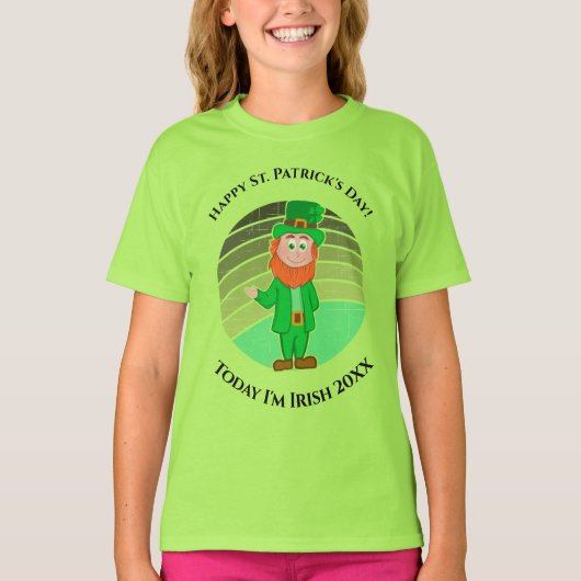 T-shirt St. Patrick's Day Distressed Irish Leprechaun (Devant)