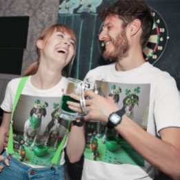 T-shirt St. Patrick's Day Dogs Party Light Coloured T-Shir
