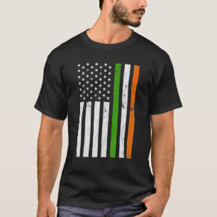 T-shirt St Patrick's Day Drapeau américain Irlande Drapeau