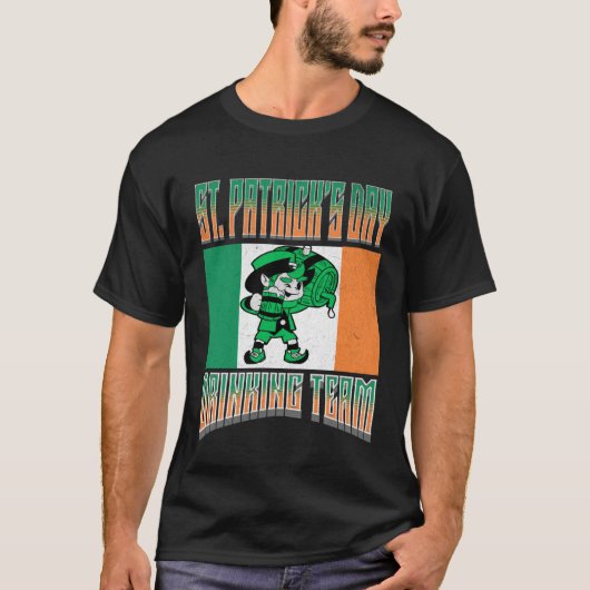 T-shirt ST Patrick's Day Drinking Team Leprechaun Irish M (Devant)
