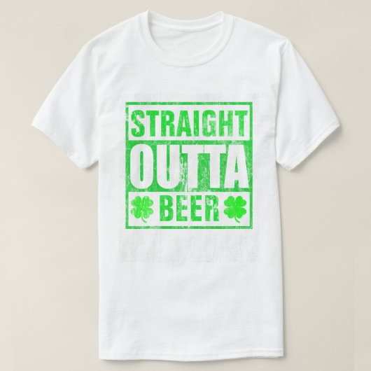 T-shirt St. Patricks Day Droit devant la bière DS (Design devant)