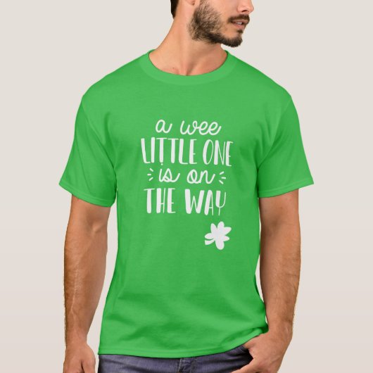 T-shirt St. Patrick's Day Faire-part de grossesse Wee Litt (Devant)
