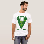 T-shirt St. Patrick's Day Funny Green Tuxedo Chemise (Devant entier)