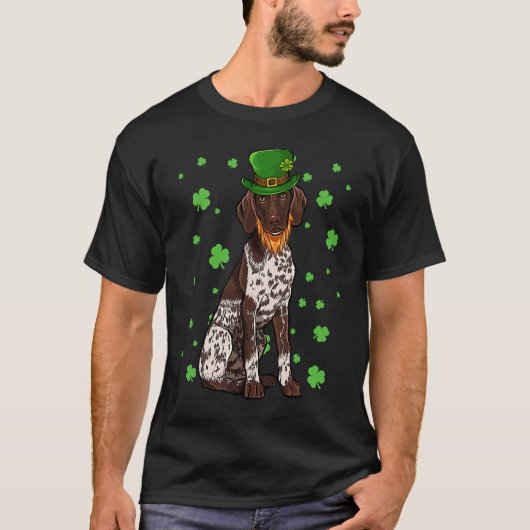 T-shirt St Patricks Day German Shorthaired Pointer Dog Sha (Devant)