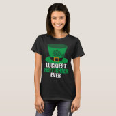 T-shirt St Patrick's Day Gift Luckiest Firefighter Ever Le (Devant entier)