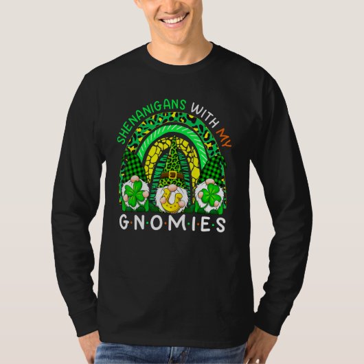 T-shirt St Patricks Day Gnome Let Shenanigans Begin Shamro (Devant)