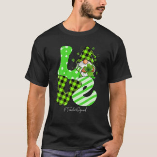 T-shirt St Patrick's Day Gnome Love Teacher Squad Preschoo