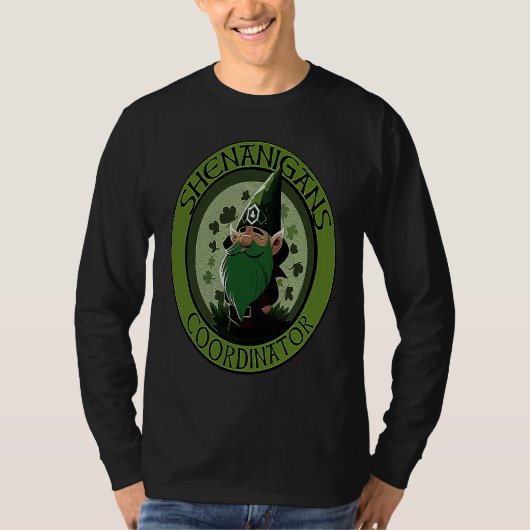 T-shirt St Patrick's Day Gnomes Shenanigans Coordinator Ir (Devant)