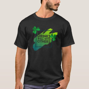 T-shirt St Patrick's Day Green Clover Leaf Joyeux Boisson