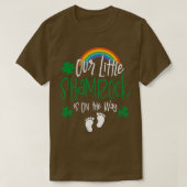 T-shirt St Patrick's Day Grossesse Faire-part Little Sha (Design devant)