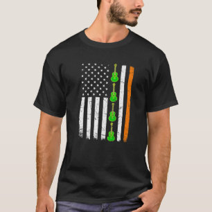 T-shirt St Patrick's Day Guitare patriotique irlandaise am