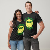 T-shirt St Patrick's Day I Feel Lucky Leopard Clover Graph (Unisexe)