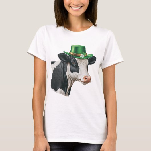 T-shirt St. Patrick's Day Irish Cow (Devant)