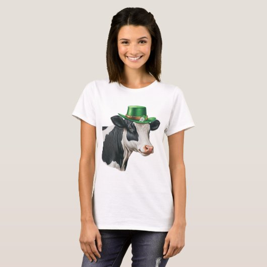 T-shirt St. Patrick's Day Irish Cow (Devant entier)