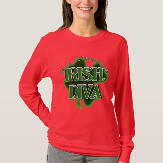 T-shirt St. Patrick's Day Irish Diva (Devant)