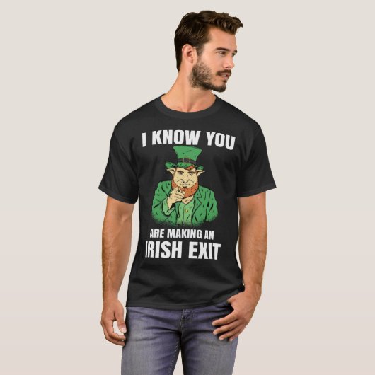T-shirt St Patricks Day Irish Exit St Patricks (Devant entier)