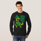 T-shirt St Patricks Day Irish Leprechaun Dinosaur T Rex Bo (Devant entier)