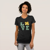 T-shirt St. Patricks Day Irish Love Green Gold Shamrock (Devant entier)
