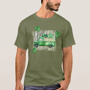 T-shirt St. Patrick's Day Irlandais Clovers Camion Vintage