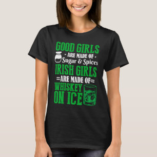 T-shirt St. Patrick's Day Irlandais Girls Whiskey On Ice A