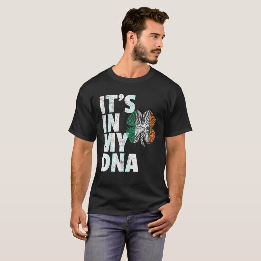 T-shirt St Patrick's Day It In My DNA Irish Flag Shamroc (Devant entier)