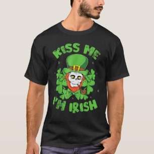 T-shirt St Patrick's Day Kiss Me Je suis Irlandais Sugar S