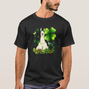 T-shirt St. Patrick's Day Lama Plaid Shamrock Vert Buffalo