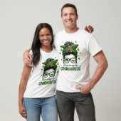 T-shirt St Patrick's Day Leopard Messy Bun Shenanigans Coo (Unisexe)