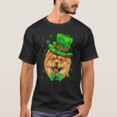 T-shirt St Patrick's Day Leprechaun Chow Chow Pet Dog Sham (Devant)