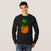 T-shirt St Patrick's Day Leprechaun Face Beard Shamrock Gi (Devant entier)