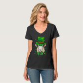 T-shirt St Patrick's Day Leprechaun Sheep Lamb Shamrock Ir (Devant entier)
