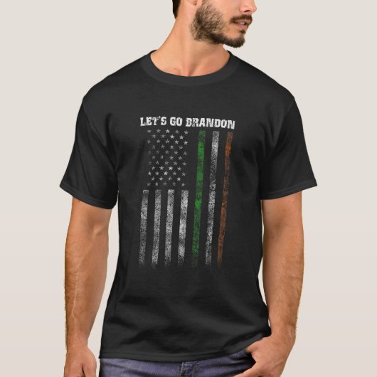 T-shirt St Patrick's Day Let's Go Branson Brandon USA Iris (Devant)