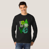 T-shirt St Patrick's Day LOVE Gnomes Shamrock Leopard (Devant entier)