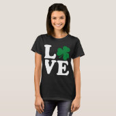 T-shirt St Patrick's Day Love Irlandais Shamrock Vert Clov (Devant entier)