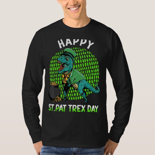 T-shirt St Patrick's Day Luck Trex Obtenez plus Bitcoin (Devant)