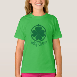 T-shirt St. Patricks Day Lucky Charm Clover Girls