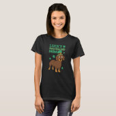 T-shirt St Patrick's Day Lucky Dachshund Mom (Devant entier)