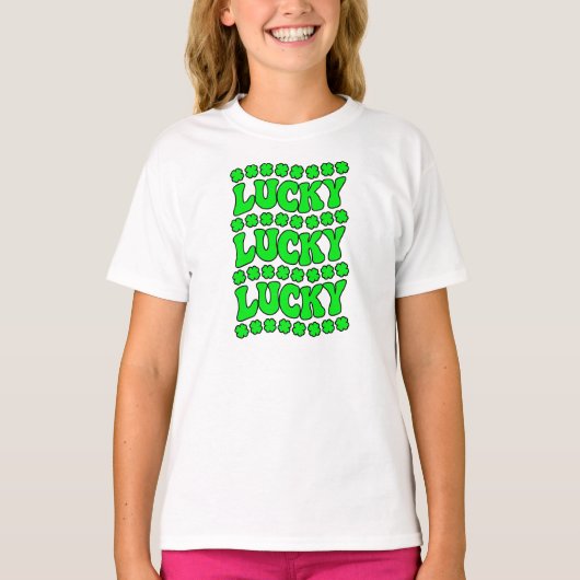 T-shirt ST PATRICK'S DAY, Lucky, Lucky, Lucky (Devant)