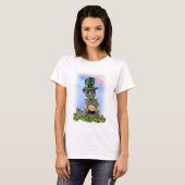 T-shirt St Patrick's Day - Lucky Raccoon (Devant entier)