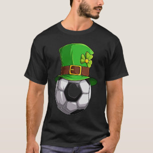 T-shirt St Patrick's Day Lucky Soccer Ball avec Leprechaun