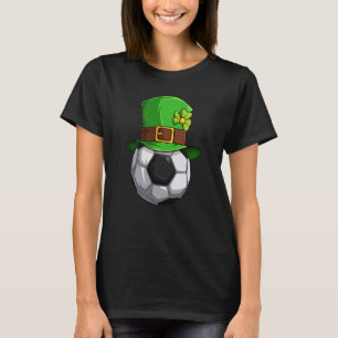 T-shirt St Patrick's Day Lucky Soccer Ball avec Leprechaun