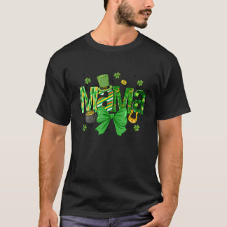 T-shirt St Patrick's Day Mama Coquette Bow Maman Mère