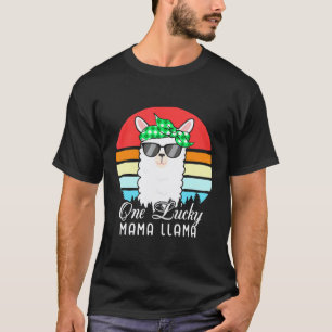 T-shirt St Patricks Day Maman Une Maman Chanceuse Lama Irl