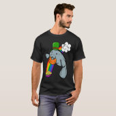 T-shirt St Patrick's Day Manatee Leprechaun Cute  Boys Gir (Devant entier)