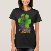 T-shirt St Patrick's Day Manchester Terrier Shamrock Pet D (Devant)
