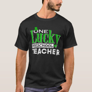 T-shirt St. Patrick's Day One Lucky Enseignant préscolaire