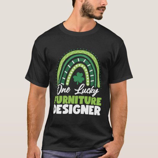 T-shirt St Patricks Day One Lucky Furniture Designer (Devant)