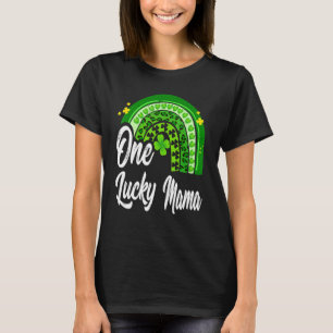 T-shirt St Patrick's Day One Lucky Mama Leopard Rainbow