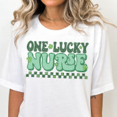 T-shirt St. Patricks Day One Lucky Nurse, infirmière rétro