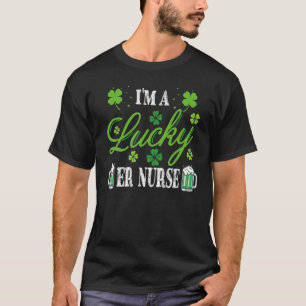 T-shirt St. Patrick's Day Pajama I'm A Lucky Er Nurse Iris